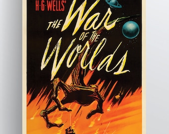 H.G. Wells – War of the Worlds 1953 Movie Poster – 20x30 & 24x36 Poster Paper or Giclée Fine Art Print w/ Free Shipping