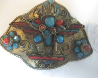 Antique Brooch Native American or Mexican No Idea what the origin is looks old and hand made