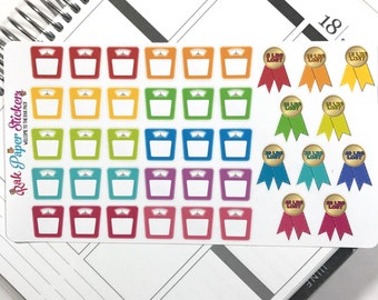 Scales and Weight Loss Ribbons! - set of 40 stickers for your Erin Condren, Inkwell Press, Happy Planner or other planner!