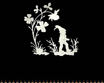 Cut scrapbooking scrap character elf Pixie gnome flower cut paper embellishment die cut creation