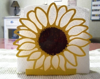 Napkin Holder - Metal - Sunflower - By PrecisionCut