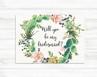 edit yourself editable bridesmaid proposal card will you be