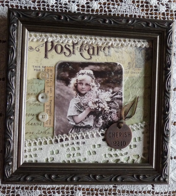 Cherish Vintage Photo Framed Canvas