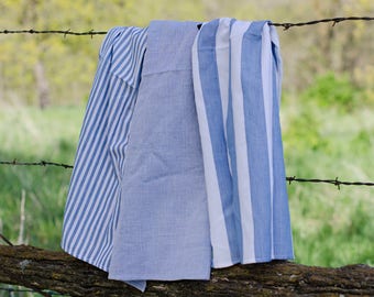 Blue Handwoven Kitchen Towels in 3 Patterns