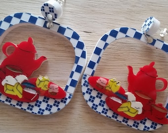 Acrylic Tea Time earrings