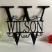 Split Letter Wall Monogram Home Front Door Monogrammed Wreath Hanger Personalized Acrylic Family Last Name Outdoor Sign Initial Wedding Gift