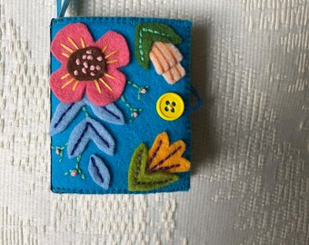 Handmade 100% Pure European Felted Wool Needle Book // Notebook // Gifts For Her