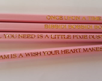 Set of engraved Disney Pencils Back to School Party Favor Birthday Gift Once Upon A time
