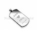 316L Stainless Steel Small or Midium Size Dog Tag Pendant with a chain: Personalized