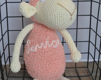Customizing a blanket with the child's name