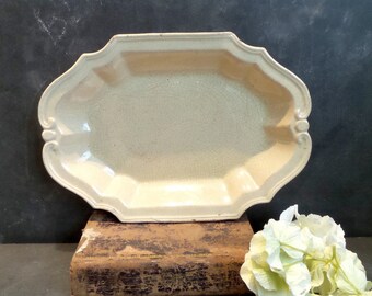 RARE 1800s Antique French Pichon or Vernet Platter .