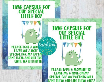 Time Capsule, First Birthday, Time Capsule Sign, Monster Birthday, Monster Party, Little Monster, Little Monster Party, Boy 1st Birthday