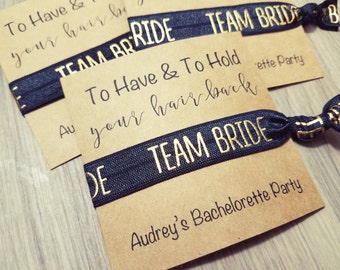 Bachelorette Party Favors | To Have & To Hold Your Hair Back Favors | Bachelorette Party Hair Tie Favors Bachelorette Party Favor Hair Ties