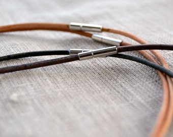 Leather Necklace, Choose Length, Add a Necklace, Unisex Leather Cord Necklace, Leather Jewellery, Jewellery & Gifts