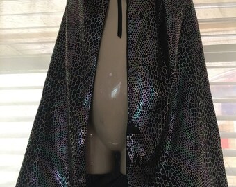 Reversible Cape (silver scales vs black)