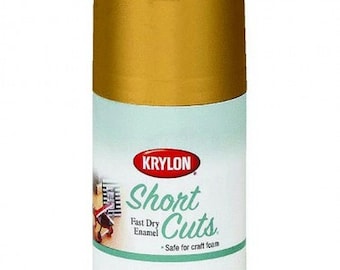 GOLD LEAF Metallic Leafing High Gloss aerosol Spray Paint Gilding golden metal Finish Krylon Short Cuts 3 ounce Can SCS-029 kscs029