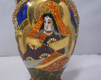 1930s Antique Dragon Vase Moriage