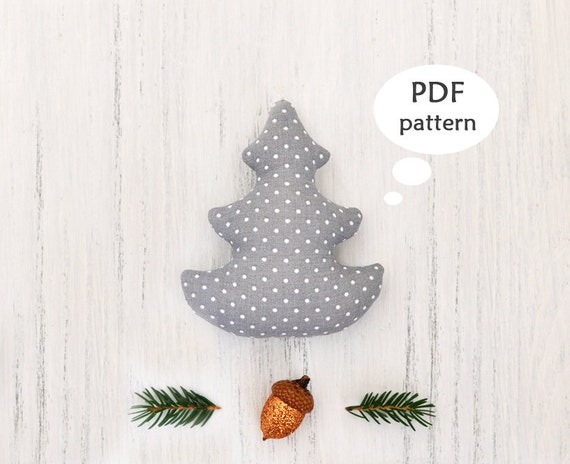 Stuffed Fabric Christmas Tree Pattern. Christmas Sewing