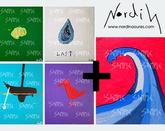 NORDIN SIMPLE-PIECES - Digital Printable Collage Sheet - Nordin images , Digital Download