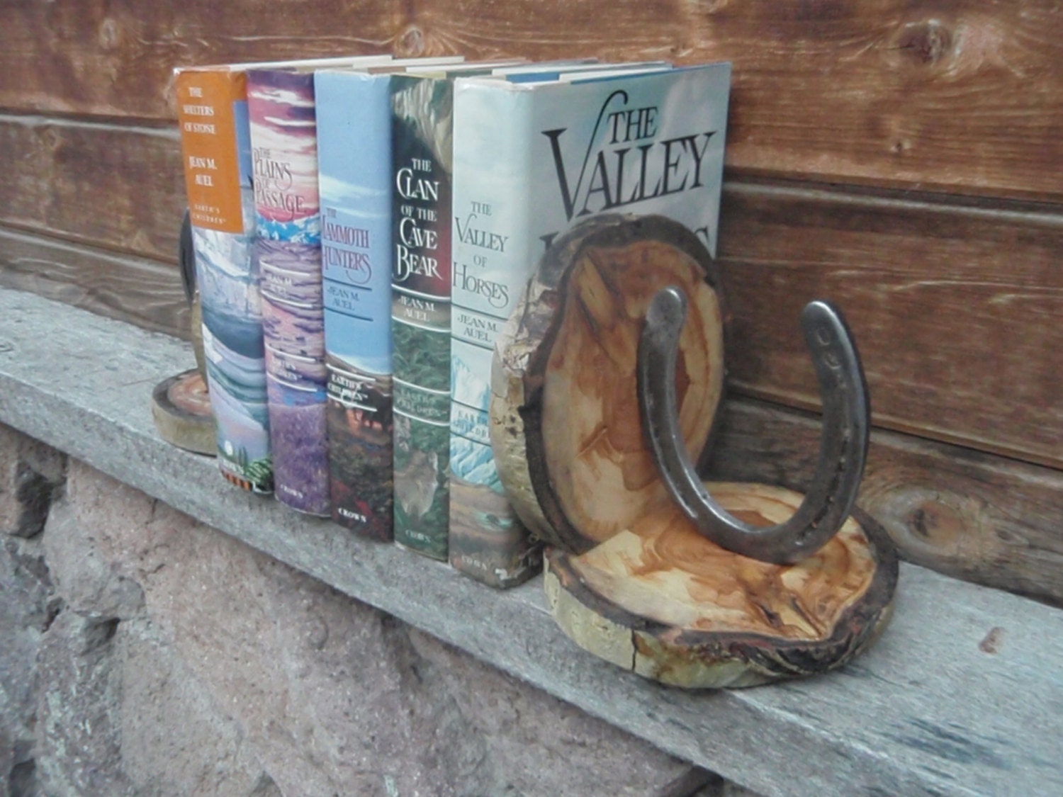 rustic bookends