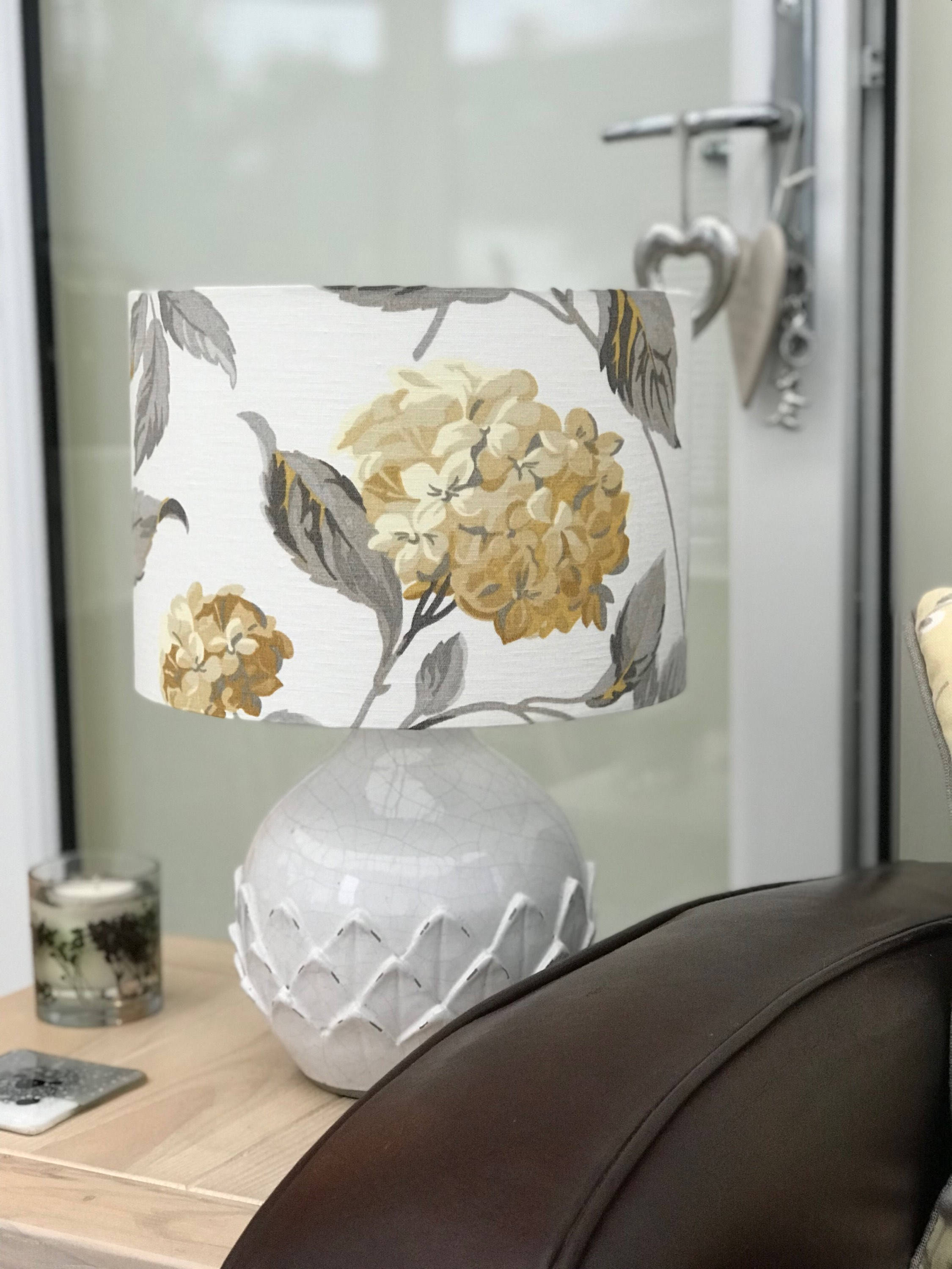 Laura Ashley Hydrangea Camomile Wallpaper Lampshade Handmade in UK
