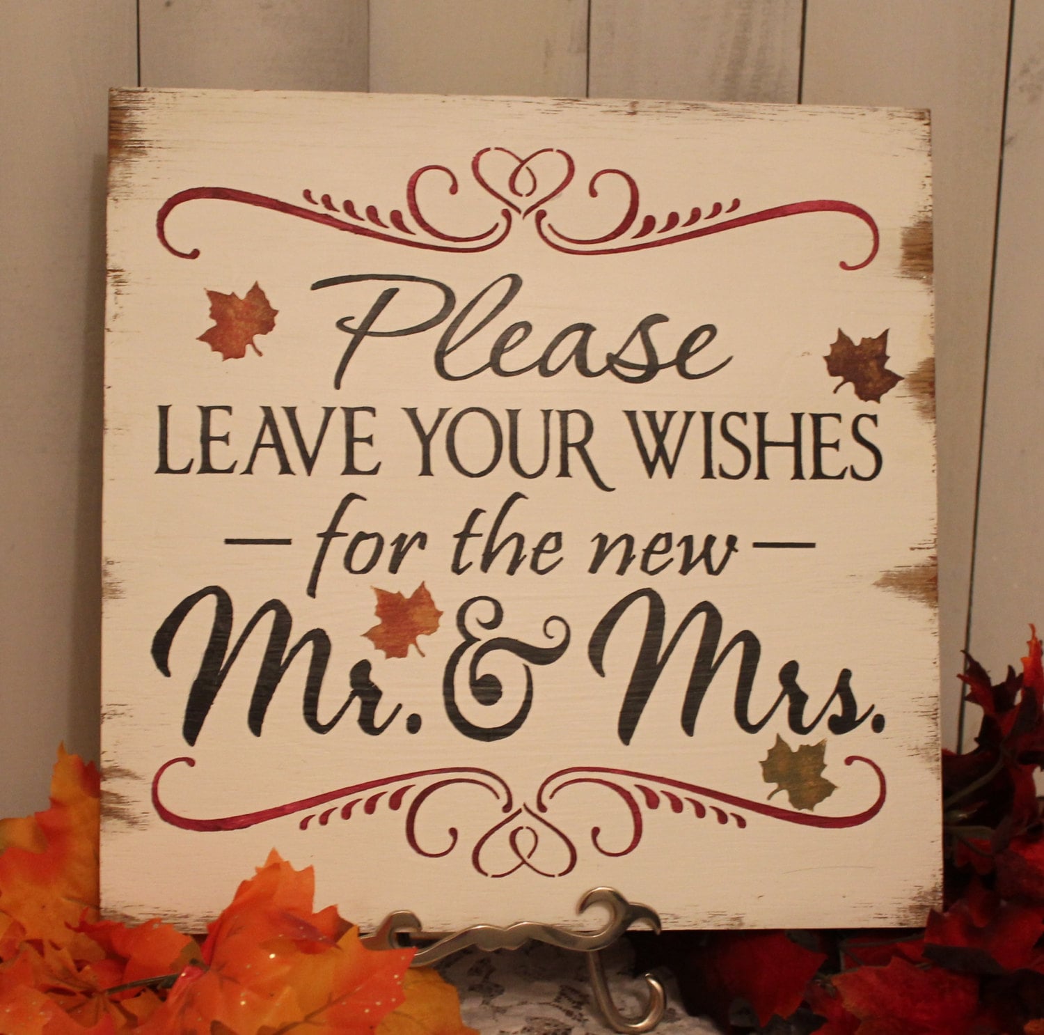 autumn wedding guest books