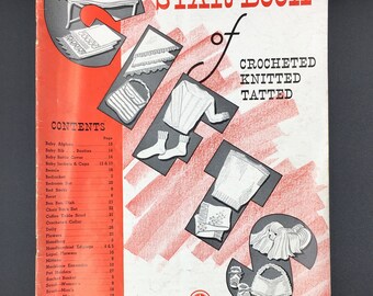 Star Book 0f Crocheted Knitted Tatted Vintage Booklet - (SW066ET)