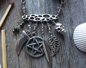 Silver Occult Charm Necklace