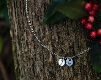 Initial charm necklace