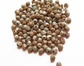 celadon green faceted glass 6 mm 50 beads