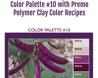 Premo Polymer Clay Color Mixing Recipes for Color Palette #10