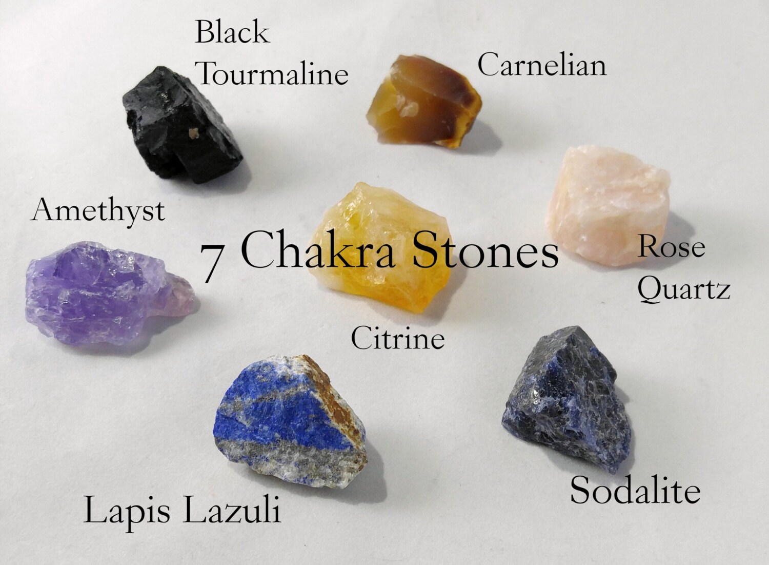 7 Chakra Premium Natural Stone Set Rough Chakra