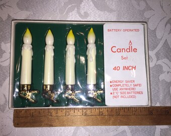 VINTAGE CHRISTMAS CANDLE Clip Lights James A. Cole