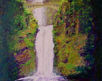 Multnomah Falls Oil on Canvas