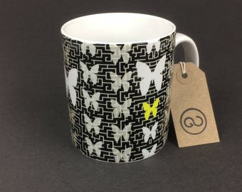 Beautiful, stylish and utterly unique 'META' ceramic coffee mug. By The Good Continuation Design Company.