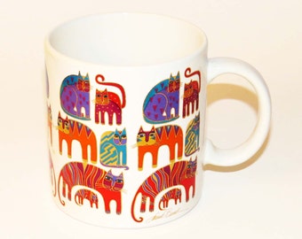 REDUCED! Lovely LAUREL BURCH "Fantastic Felines" Mug / 1988 Ceramic Japan - 4" Tall / Great Christmas Gift - Cat Lover's Gift!! Very Nice!!