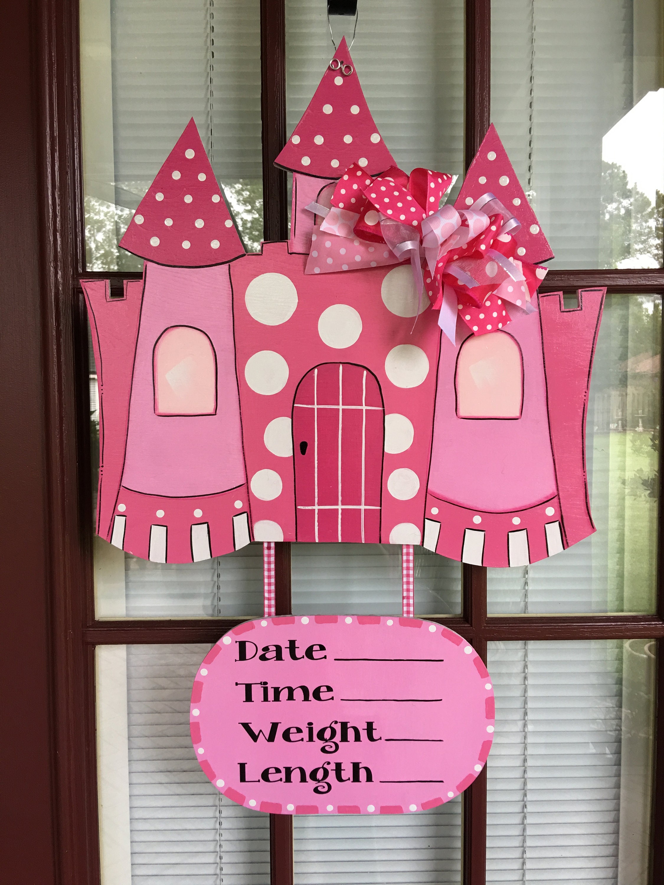 Hospital door hanger birth announcement door hanger baby