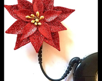 Cochlear Cuties: Christmas Poinsettia Blossoms! Please select quantity 2 for a pair!