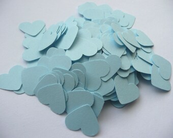 Wedding confetti hearts - Something blue - Paper hearts - 200 die cut hearts - paper heart confetti - weddings