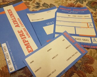 1960s Airline Ticket + Extras