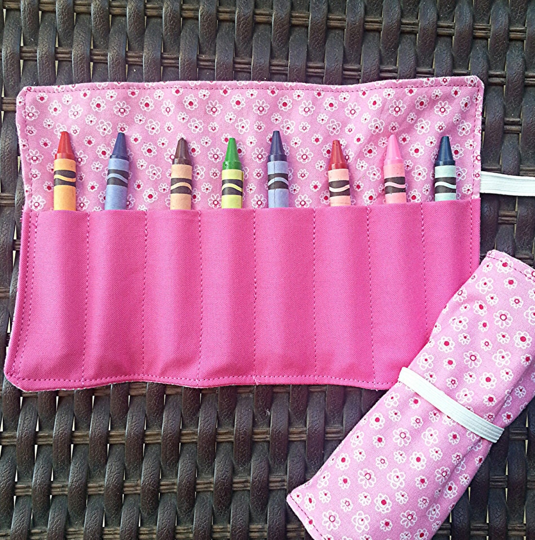 Download Pink 8 Count Color roll Coloring Wrap Crayon Wallet Crayon