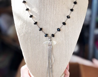 Silver & Gunmetal Chain Necklace