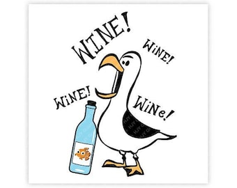 Disney, Seagull, Wine, Finding Nemo, Finding Dory, Epcot, Food, Digital, Download, TShirt, Cut File, SVG, Iron on, Transfer