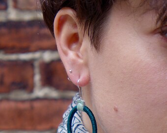 Woven String Circle Earrings