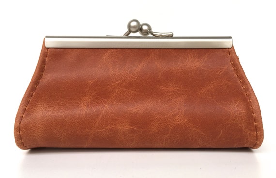 Purse , wallet leather , " BERNSTEIN " , red leather wallet
