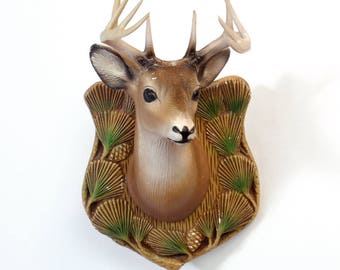 Vintage Miniature Mounted Buck Deer Head
