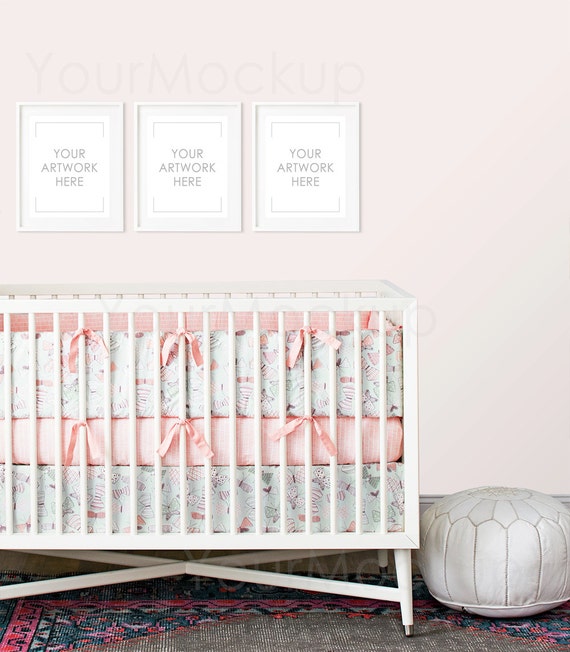 Download Nursery print Styled Frame Mockup Kids room print Baby girl