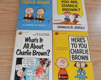 Four Vintage 1960's Peanuts Book by Charles M Schulz