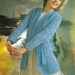Crochet Pattern For Cardigan Sweater Coat - PDF Instant Pattern Download - Crochet This Elegant Tunic Length Blue Portrait Cardigan Sweater