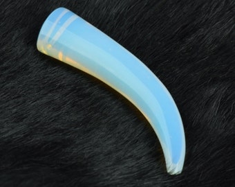 Opalite Horn pendant , 68mm length OE1411